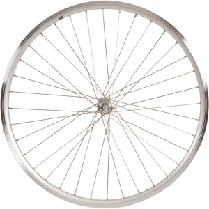 Wheel 28" Front City Bike Double-Wall Rim - Silver