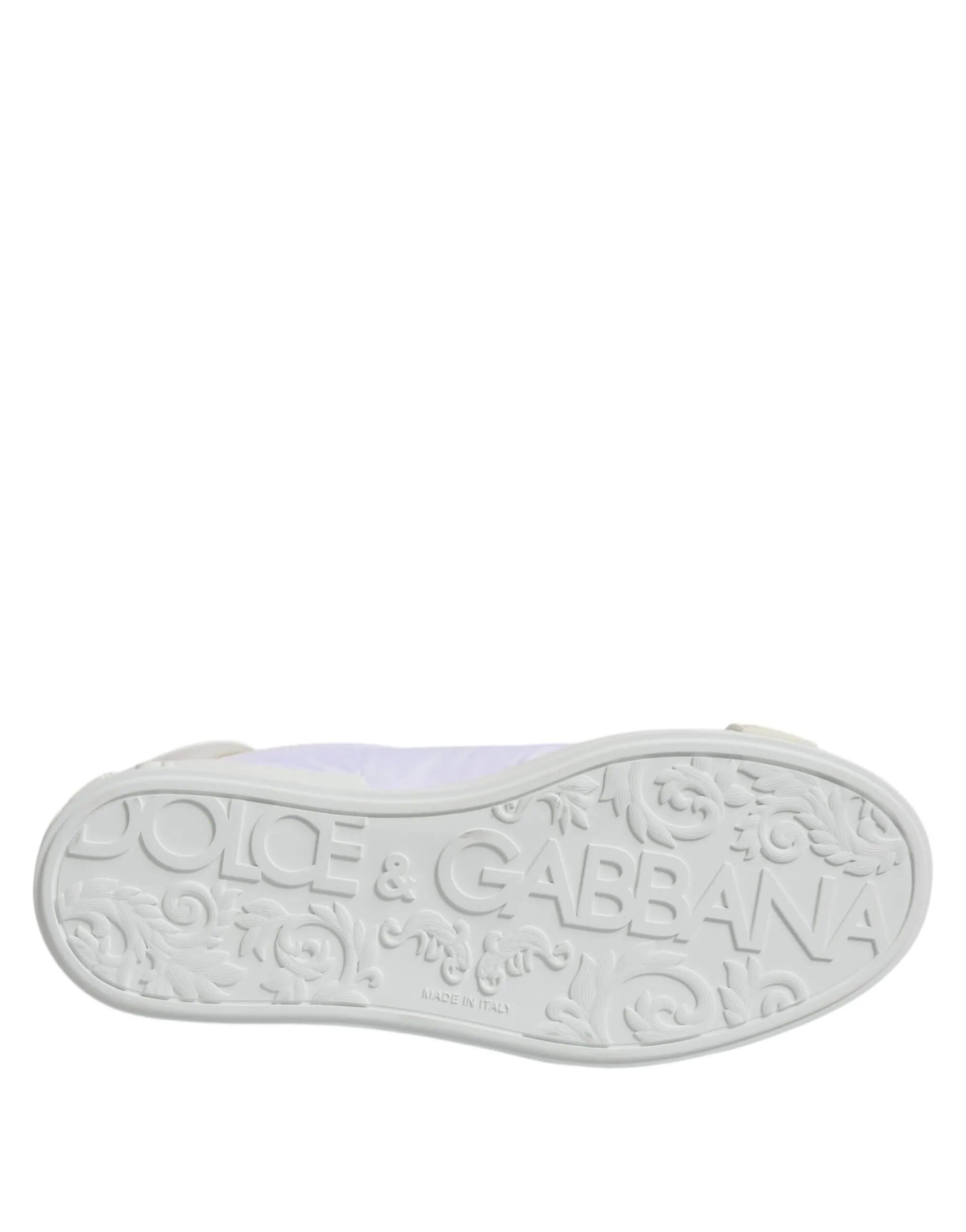 White Nylon Leather Low Top Sneakers Shoes