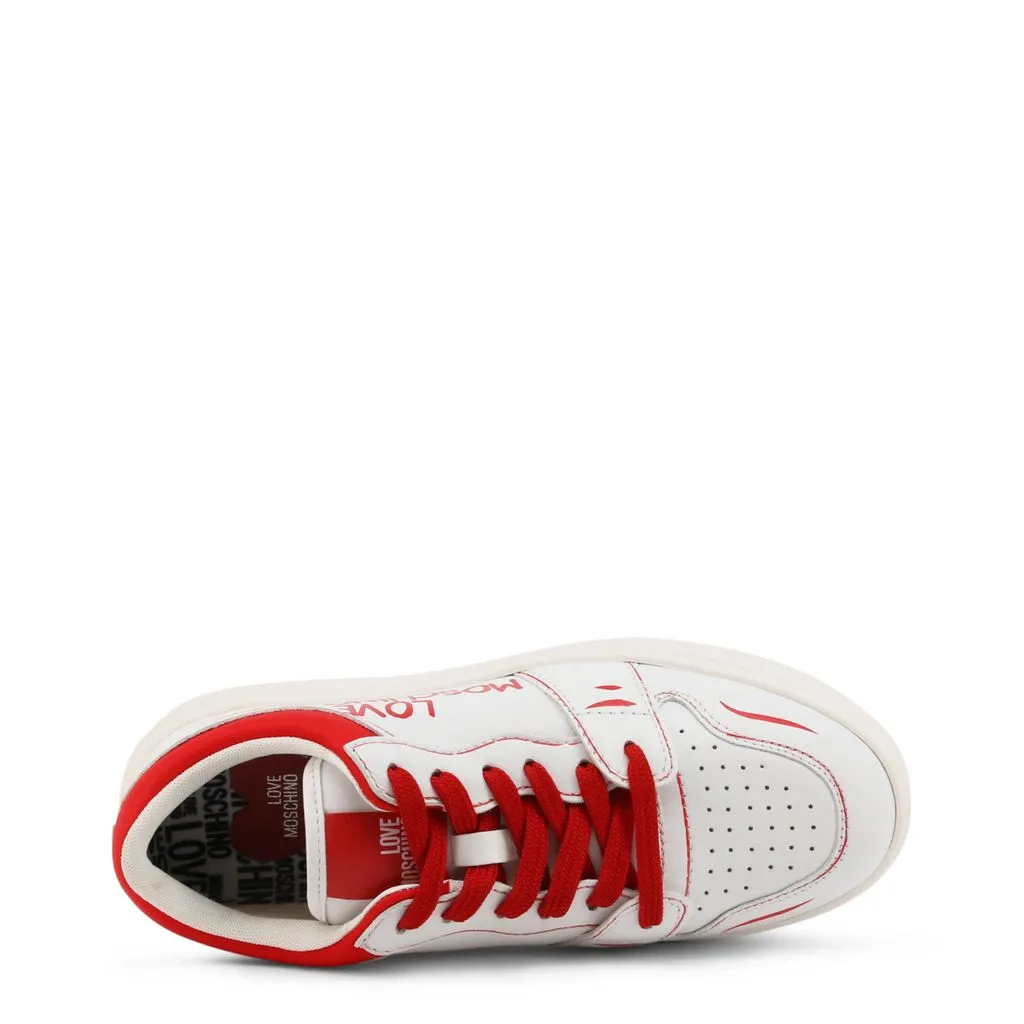 White Red Leather Sneakers