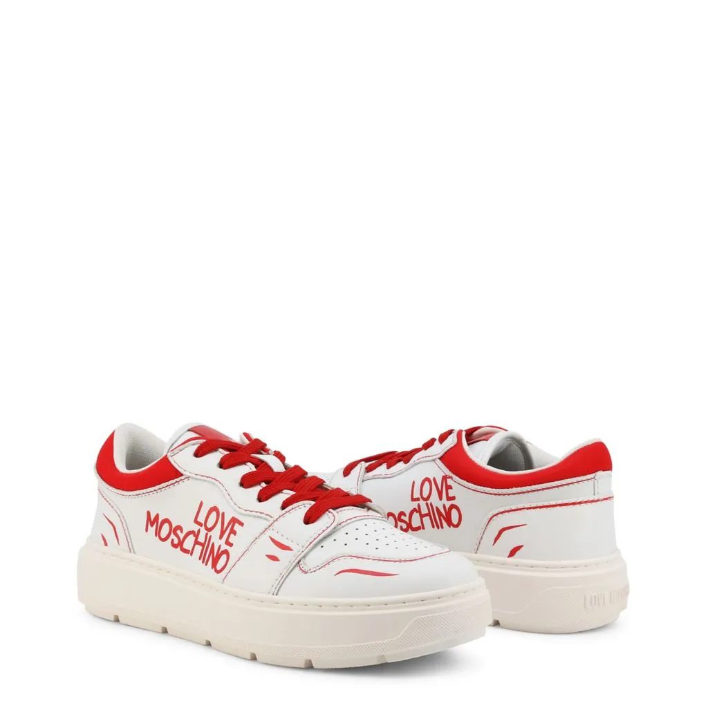 White Red Leather Sneakers