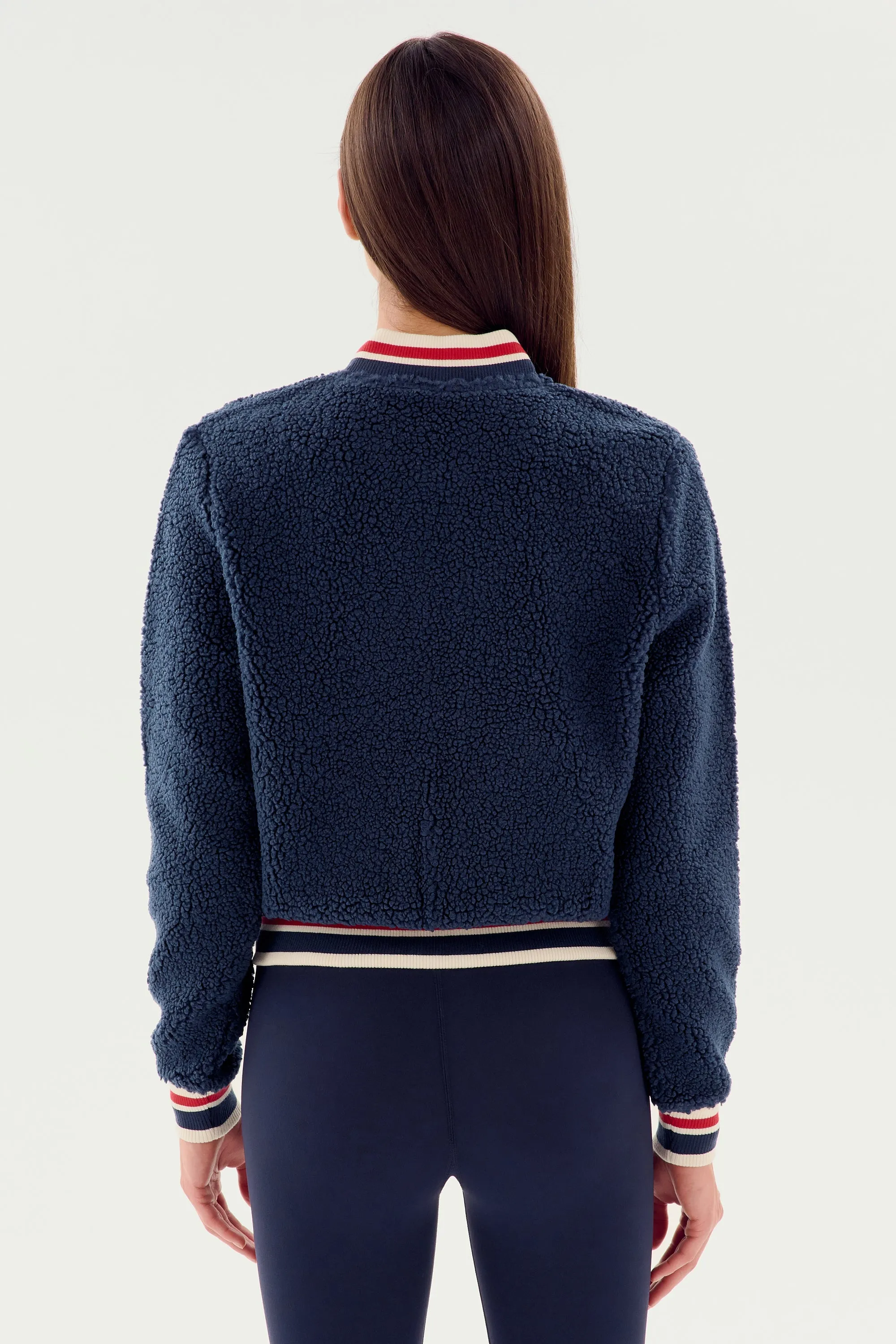 Willa Sherpa Jacket - Indigo