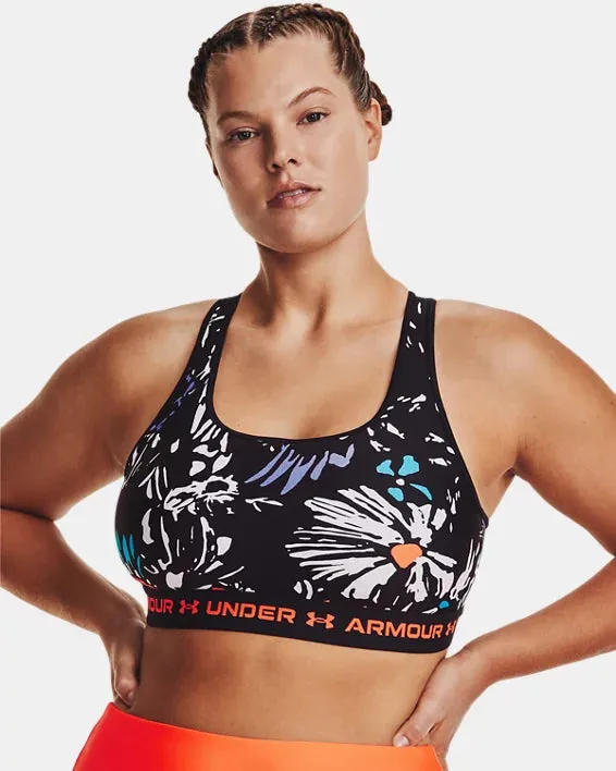 Women's Crossback Mid Printed Sports Bra