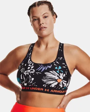 Women's Crossback Mid Printed Sports Bra