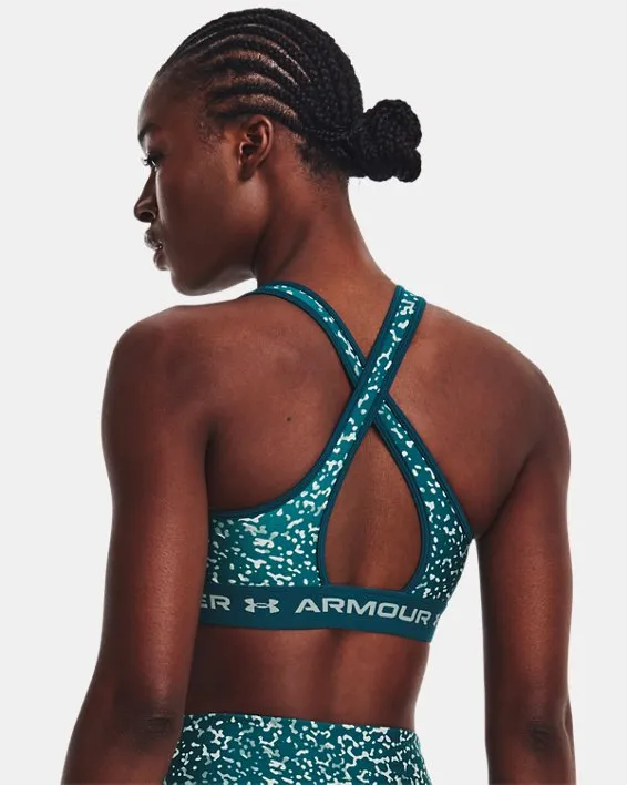 Women's Crossback Mid Printed Sports Bra