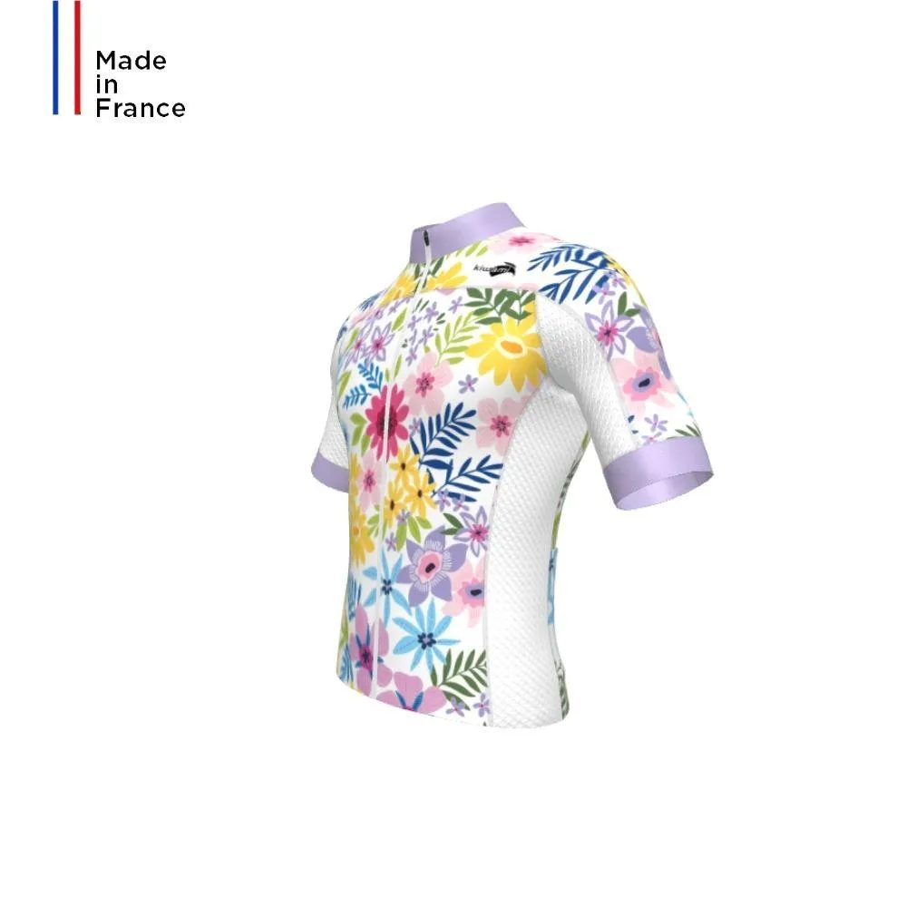 WOMEN'S MENTE CYCLING JERSEY WHITE FLOWERS
