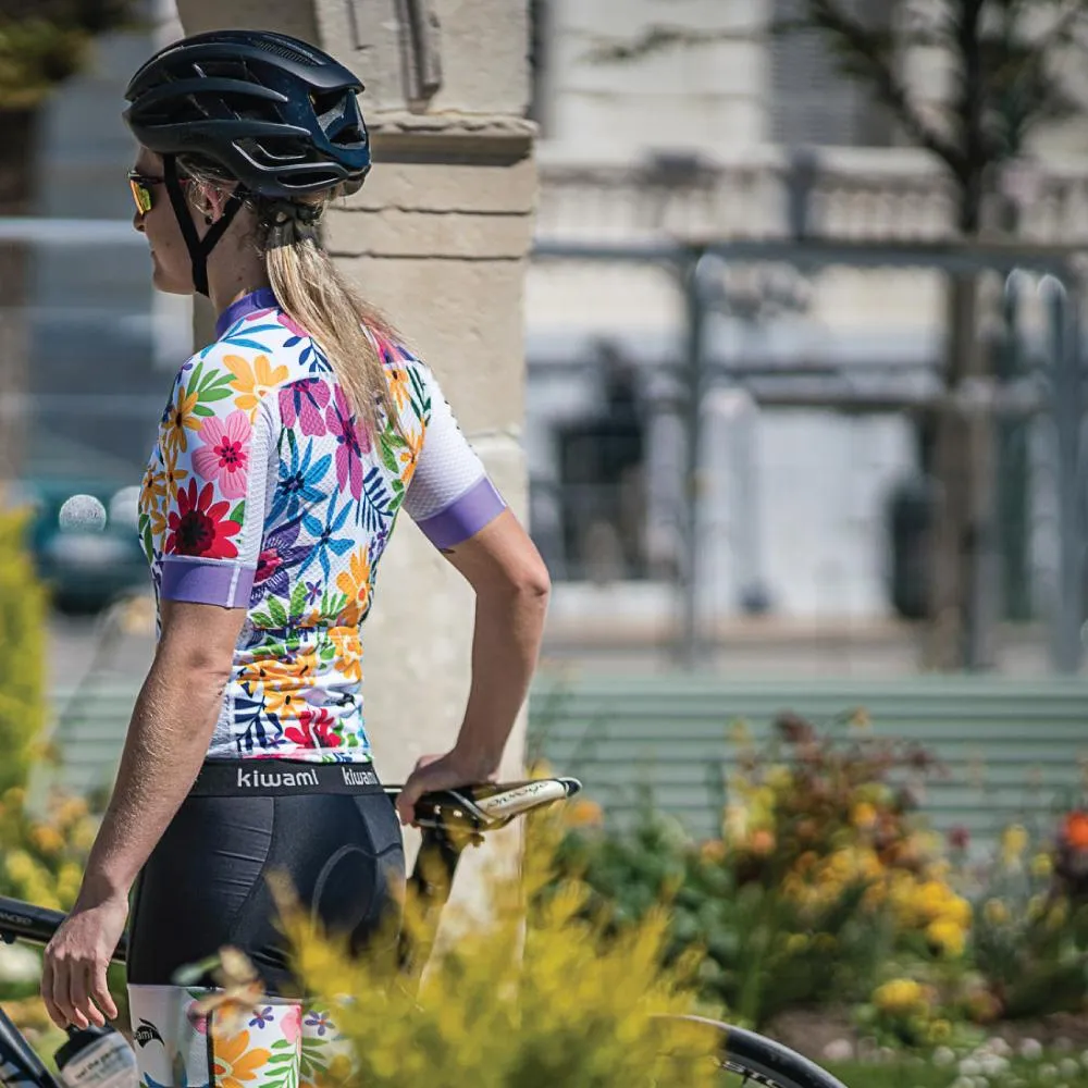 WOMEN'S MENTE CYCLING JERSEY WHITE FLOWERS
