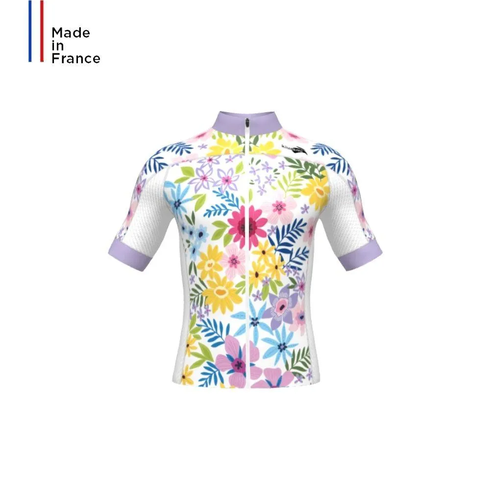 WOMEN'S MENTE CYCLING JERSEY WHITE FLOWERS