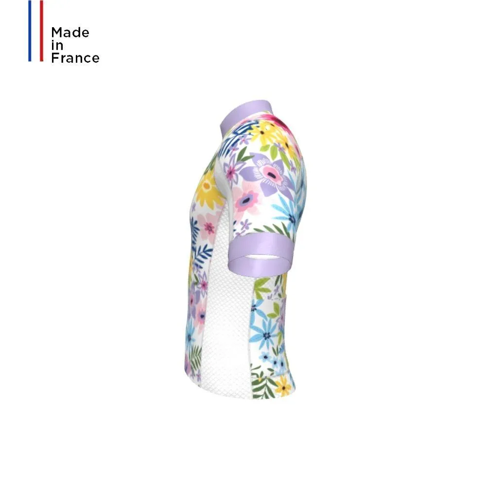 WOMEN'S MENTE CYCLING JERSEY WHITE FLOWERS