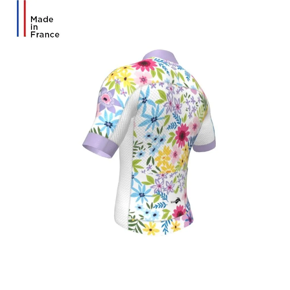 WOMEN'S MENTE CYCLING JERSEY WHITE FLOWERS