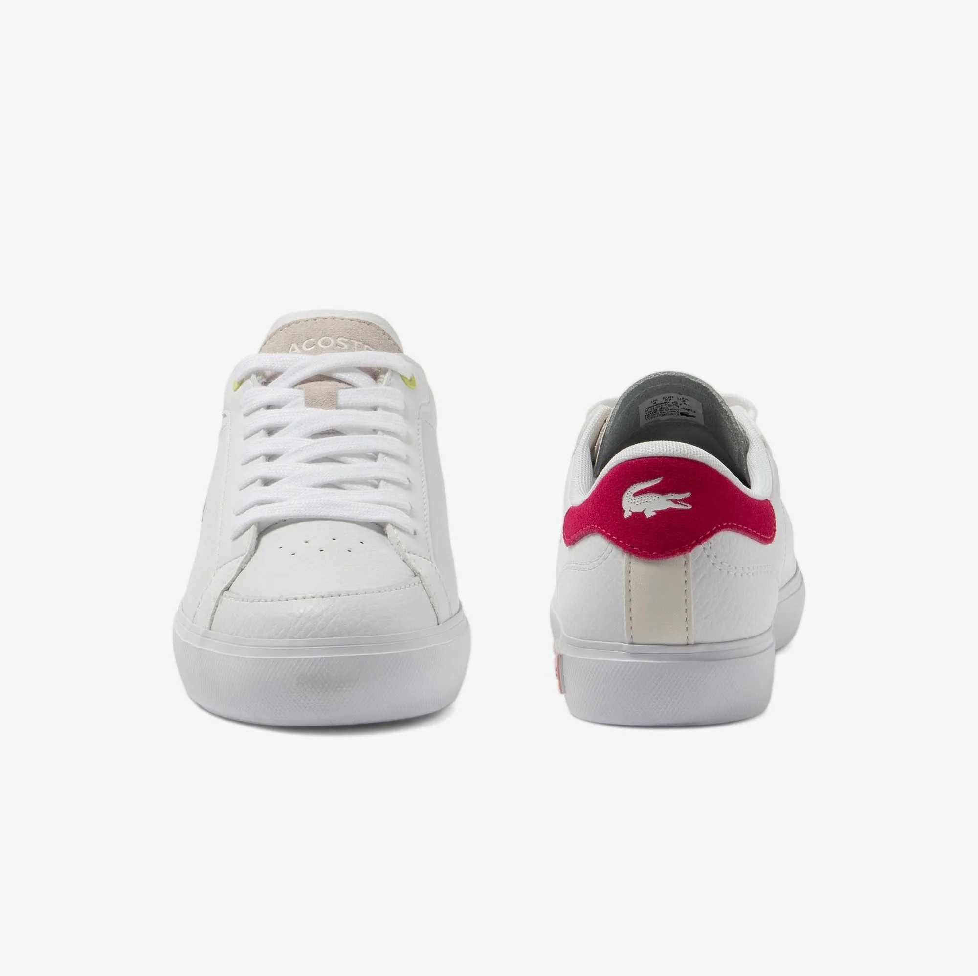 Women’s Powercourt Leather Trainers White/Pink