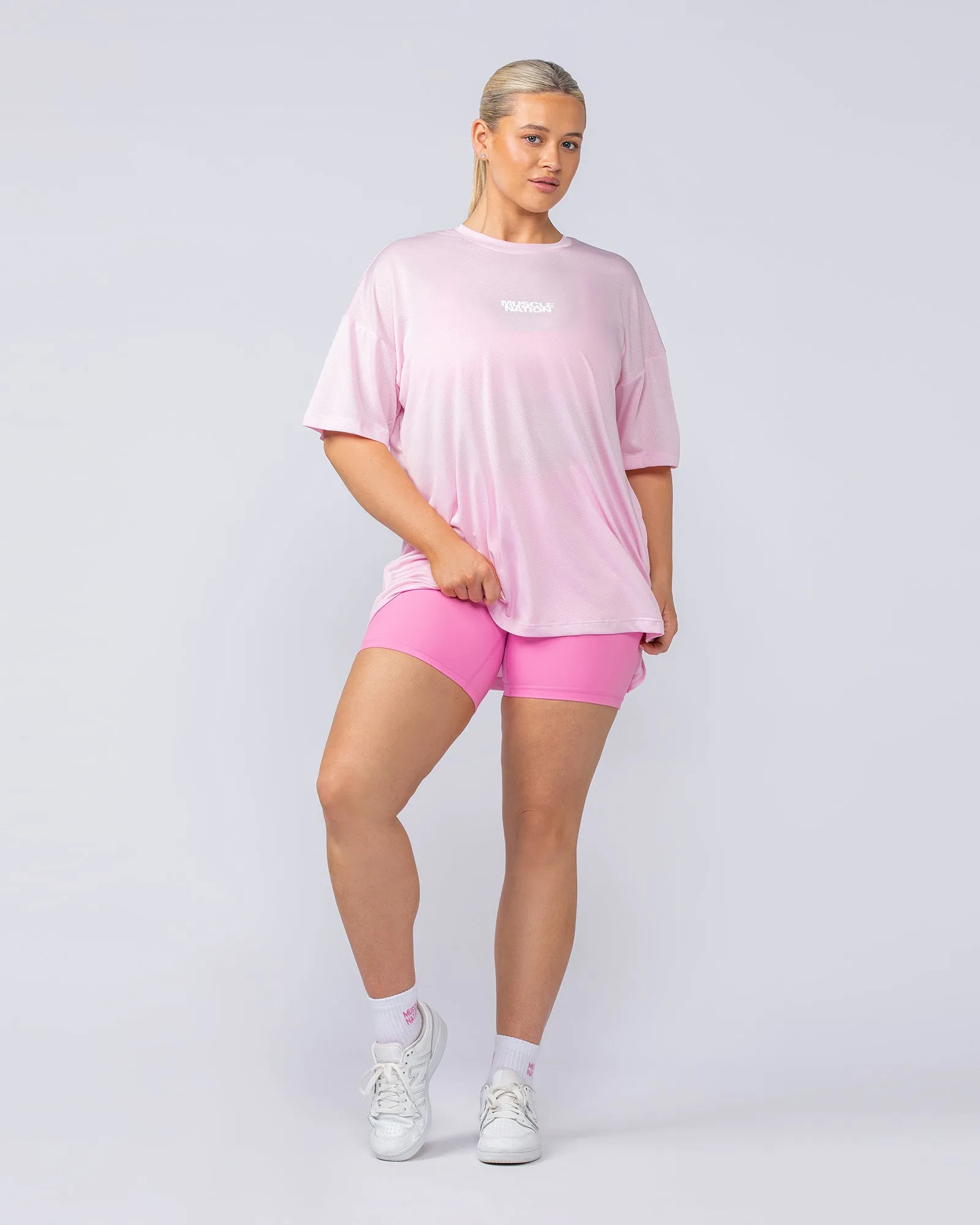 Womens Relaxed Training Tee - Baby Pink