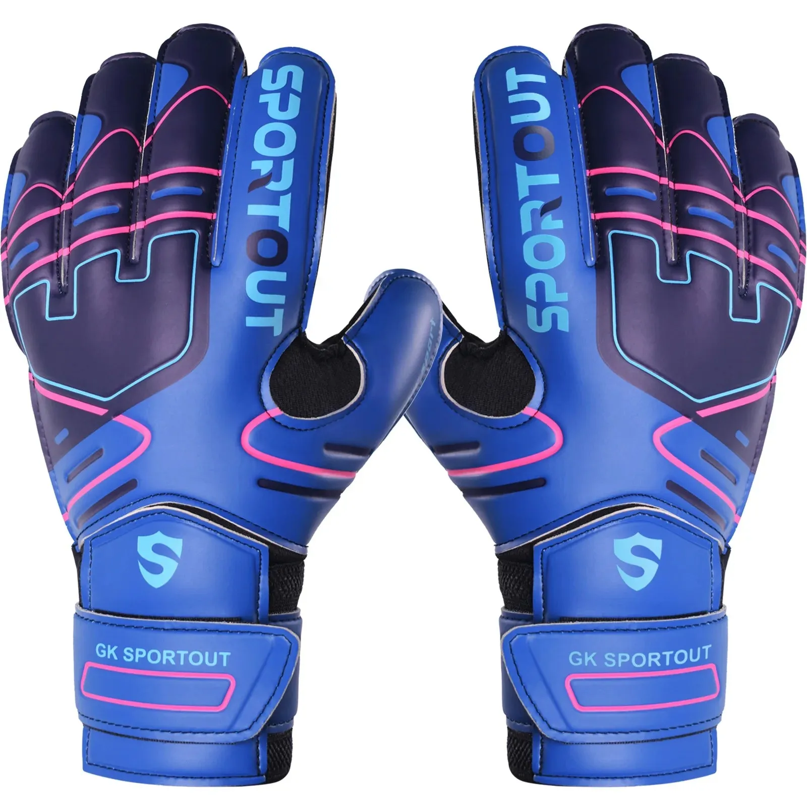 Youth & Adult Goalie Goalkeeper Gloves, 4mm Latex with Fingersaver