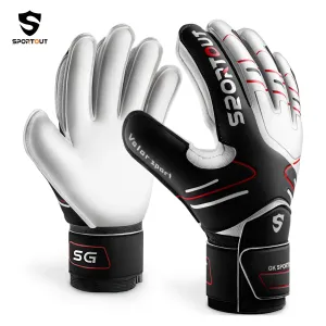 Youth & Adult Goalie Goalkeeper Gloves, 4mm Latex with Fingersaver