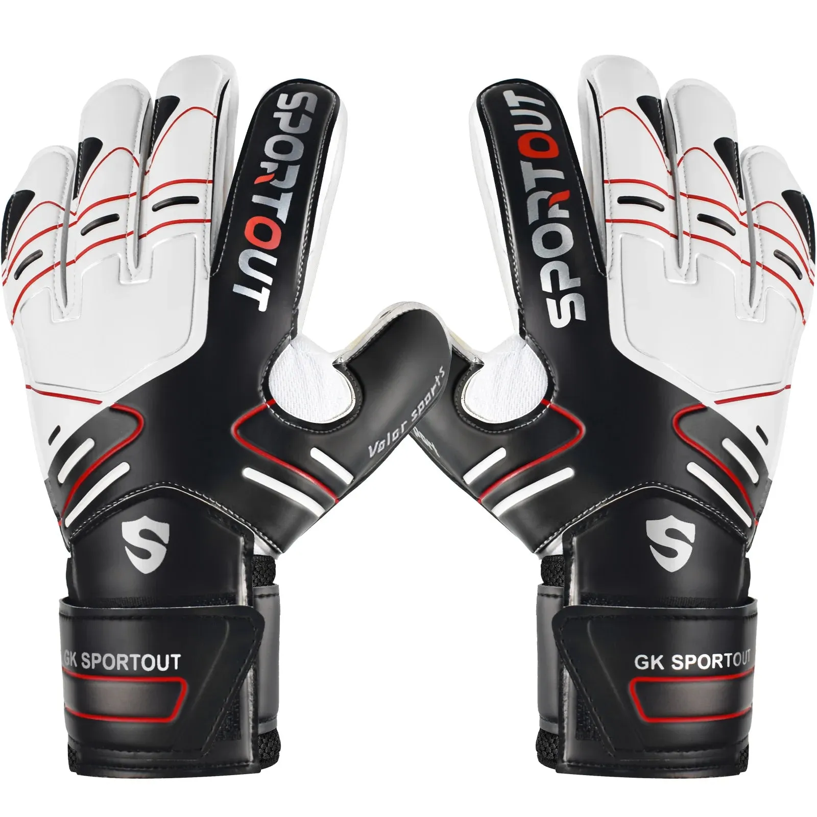 Youth & Adult Goalie Goalkeeper Gloves, 4mm Latex with Fingersaver