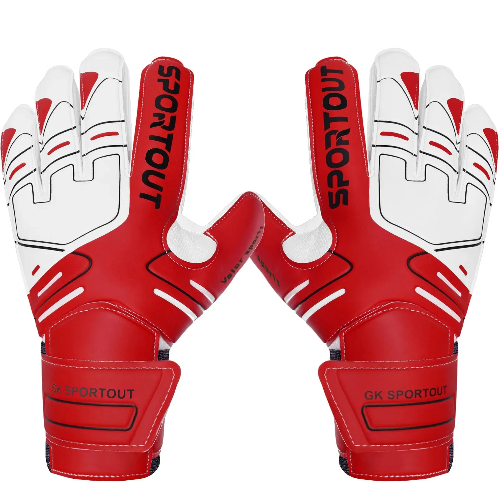 Youth & Adult Goalie Goalkeeper Gloves, 4mm Latex with Fingersaver