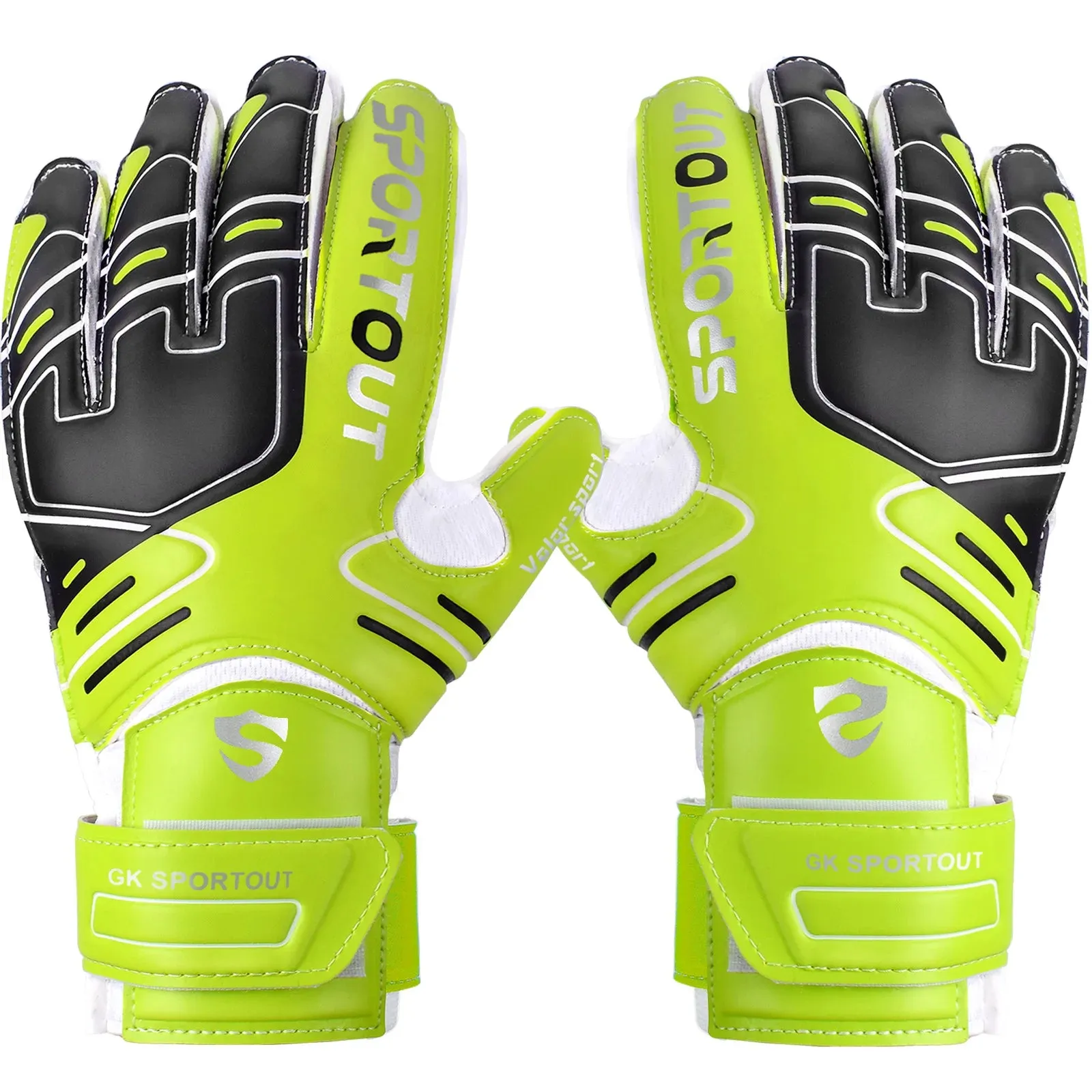 Youth & Adult Goalie Goalkeeper Gloves, 4mm Latex with Fingersaver