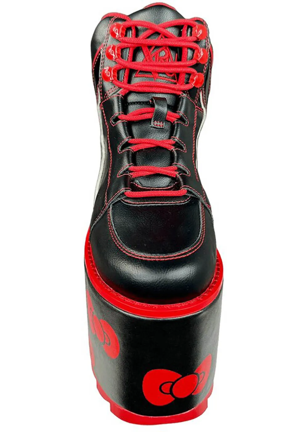 YRU Shoes x Hello Kitty Qozmo Bow Platform Shoes Black Red