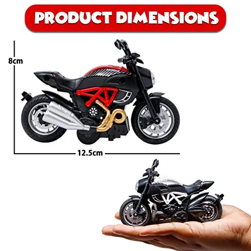 Zest 4 Toyz Warrior Motorcycle Plastic Bike Toy for Boy's Pack of 1, Multicolour