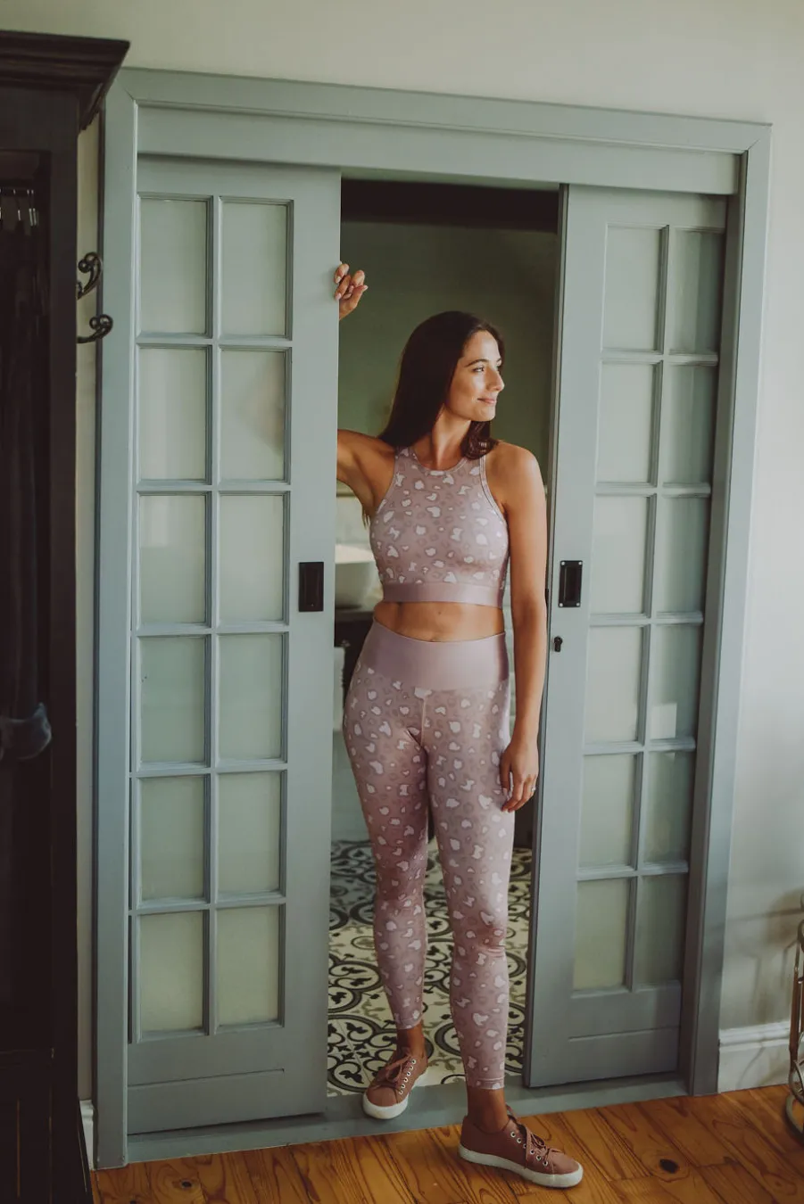 ZOE LONG LEGGINGS | NUDE LEOPARD PRINT